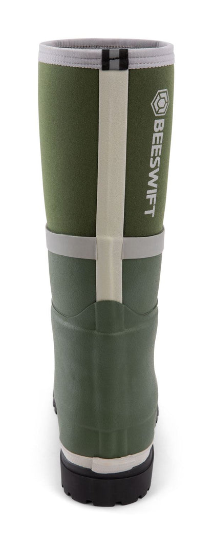Beeswift Neo Force CF501 Neoprene Safety Wellington Boots | Black/Orange or Green/Silver, Waterproof S5S Composite Toe, Size Options