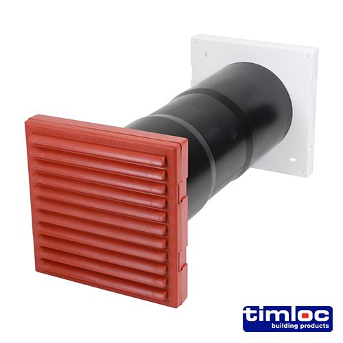 TIMCO Thro-Wall Vent Set Baffle Te 127 x 350 Pack 1