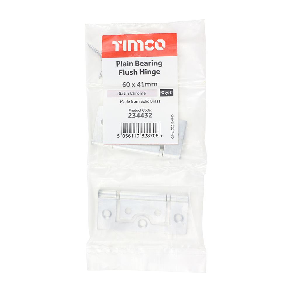 TIMCO Plain Bearing Flush Hinge SC 60 x 41 Pack 2