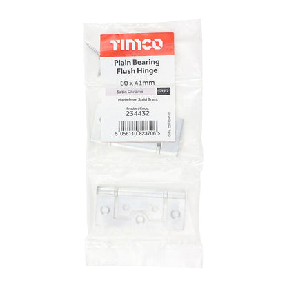 TIMCO Plain Bearing Flush Hinge SC 60 x 41 Pack 2