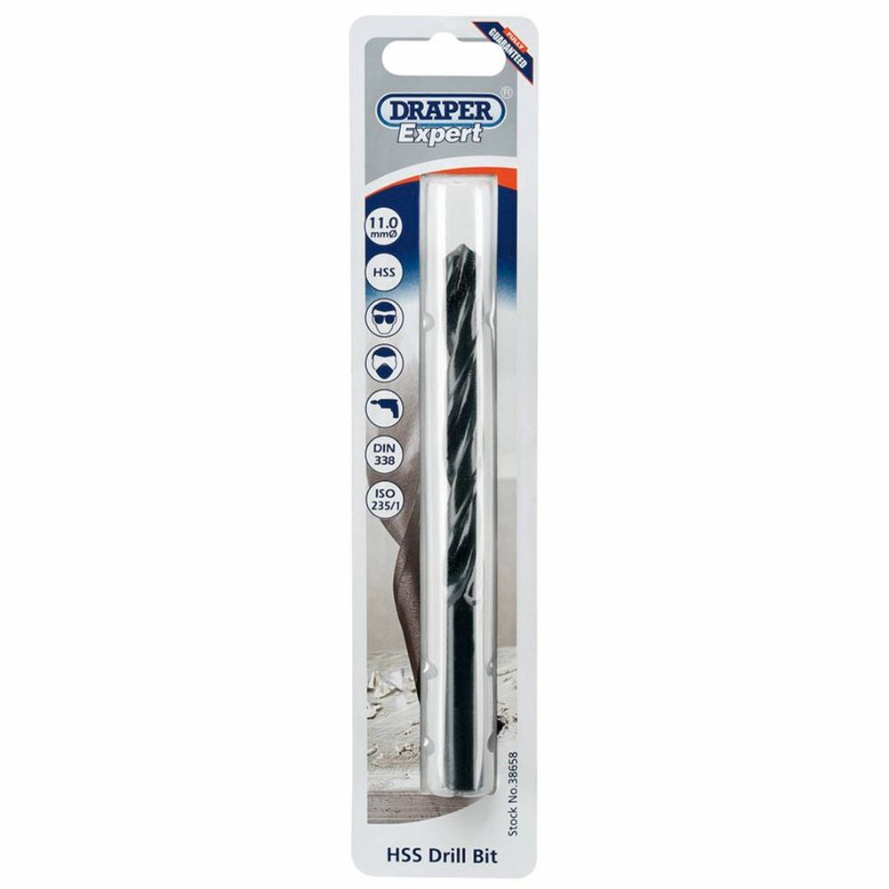 Draper 11.0MM HSS TWIST DRILL PCKD 38658 Metric HSS Drill Bits