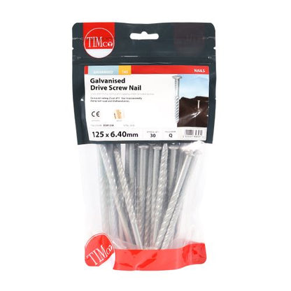 TIMCO Drive Screw - Galvanised 125 x 6.40 Pack 1