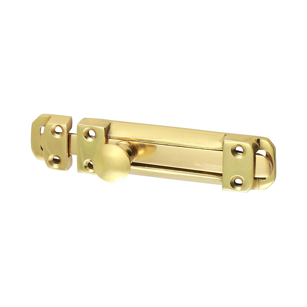 TIMCO Flat Section Bolt Pol. Brass 110 x 25mm Pack 1