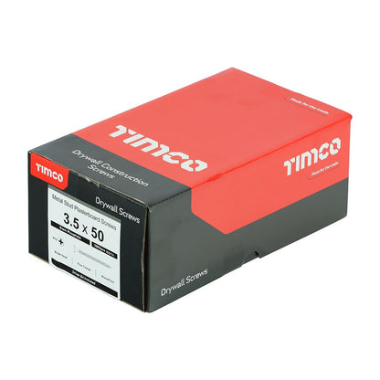 TIMCO Drywall Screw PH2 Fine Black 3.5 x 50 Black Pack 1000
