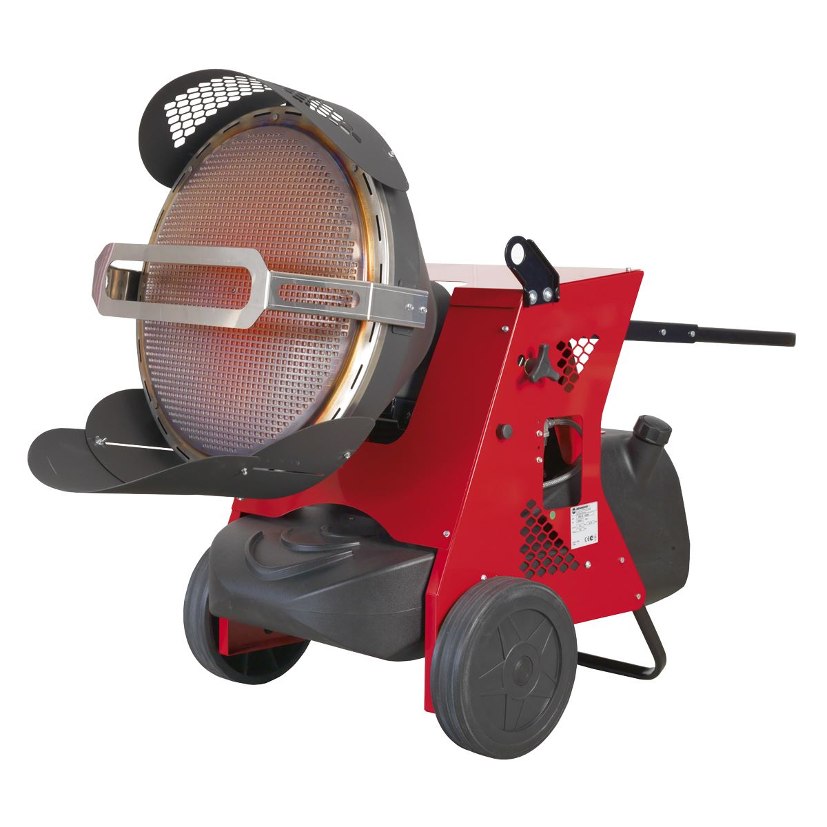 Sealey IR55 Infrared Paraffin/Kerosene/Diesel Heater 155,252Btu/hr | 155,252Btu/hr(45.5kW), 230V - 5A | Infrared heater suitable for well-ventilated