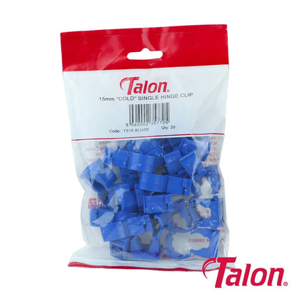 TIMCO Single Hinged ID Clip - Blue 15mm Blue Pack 20