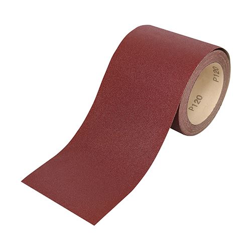 TIMCO Sandpaper Roll Red P120 115mm x 10m Red Pack 1