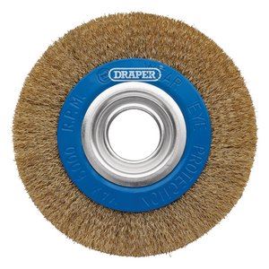 Draper BENCH GRINDER WIRE WHEEL 150MM 08066 Brassed Steel Bench Grinder Wire Wheel Brushes