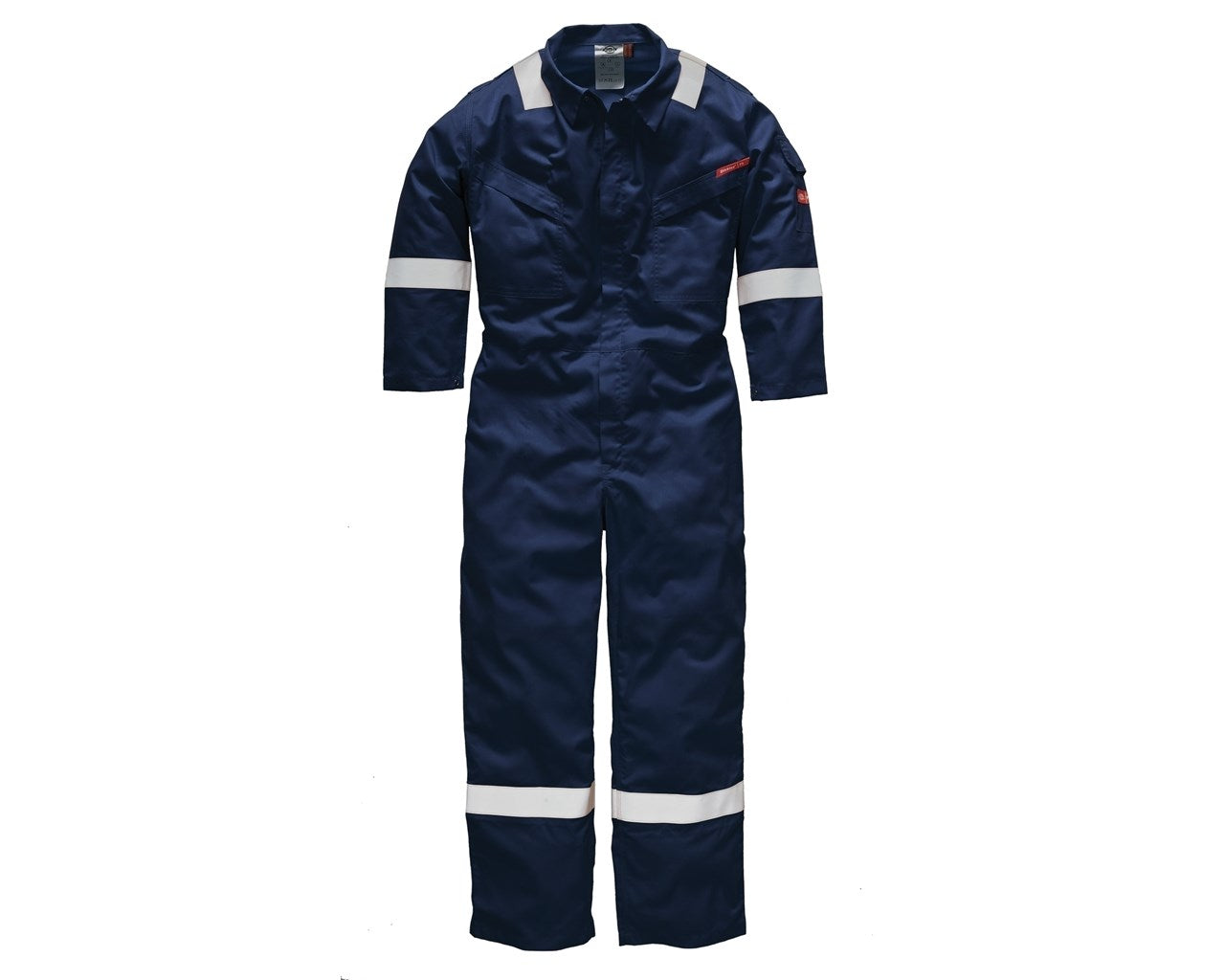 Dickies FR24 - Navy Blue 48T Flame Retardant Reflective Coverall Boiler Suit Hi Vis Tall