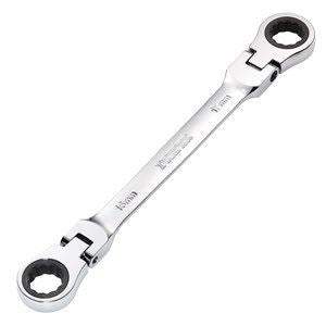 Draper 16X17 FLX RATCHET RING SPANNER 27756 27756 HI-TORQÂ® Metric Flexible Head Double Ring Ratchet Spanner