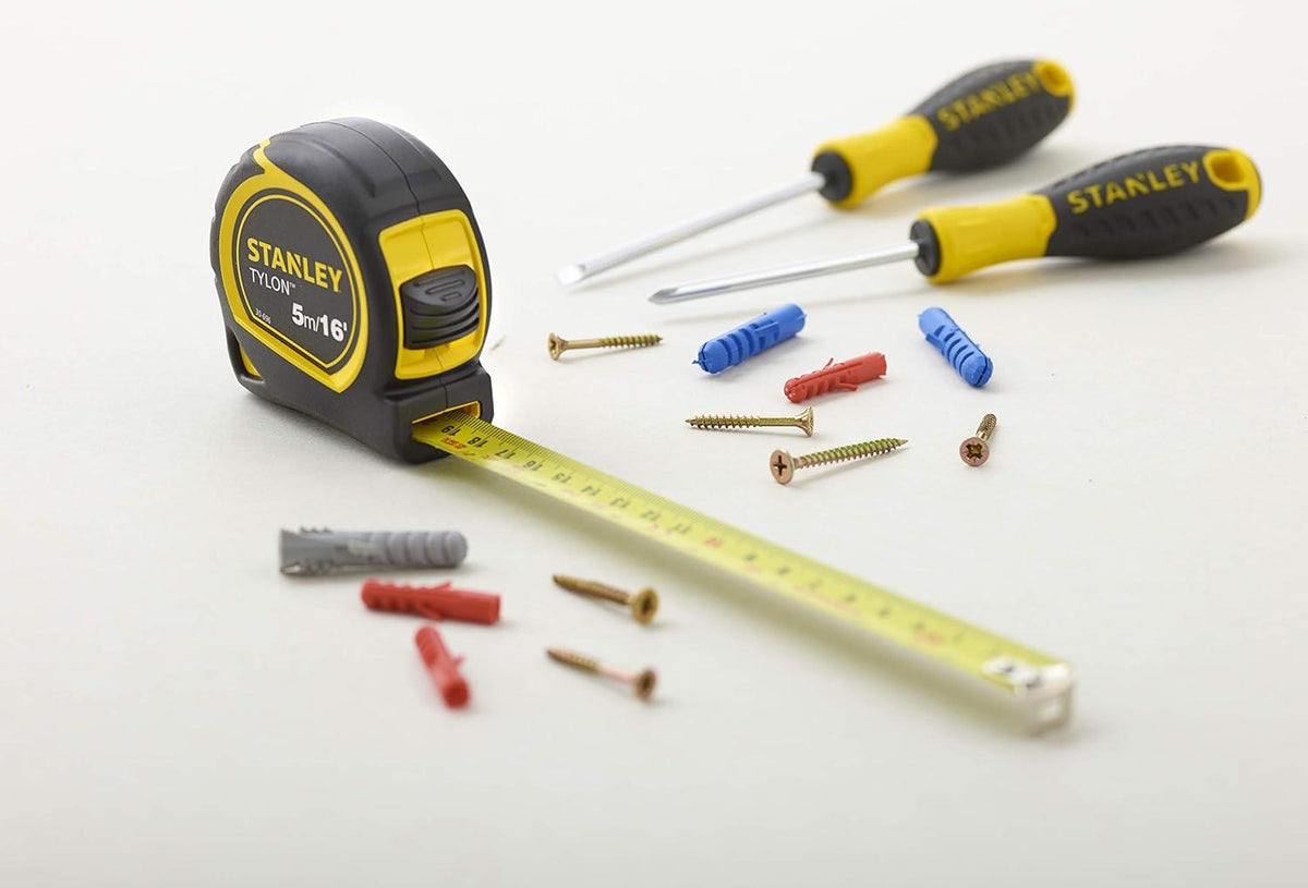 STANLEY 0-30-696 Tylon Pocket Tape 5m/16ft (Width 19mm) Carded