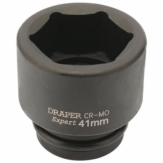 71833 Draper Expert HI-TORQ 6 Point Impact Socket, 3/4 Sq. Dr., 41mm 419-MM 3/4 Impact Sockets Professional Trade DIY Workshop Garage Use