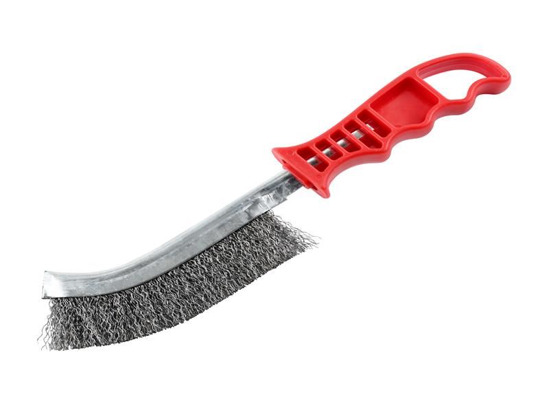 Faithfull FAIWBHANDS Wire Scratch Brush Steel Red Handle |