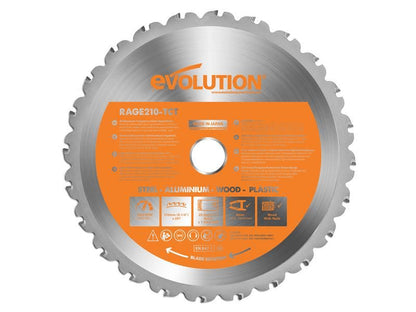 EVL Multi-Material Mitre Saw Blade 210 x 25.4mm x 24T