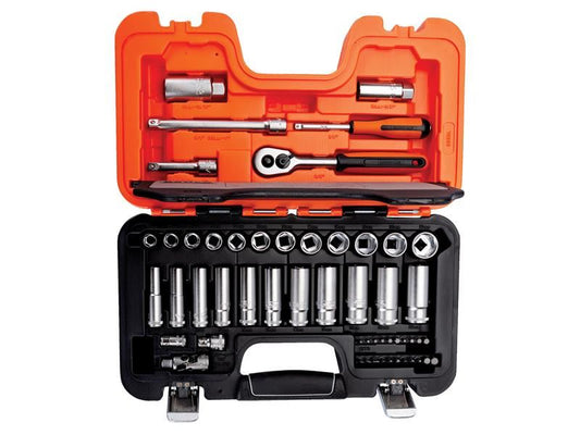 Bahco S330L S330L Socket Set of 53 Metric 3/8in Deep Drive + 1/4in Accessories