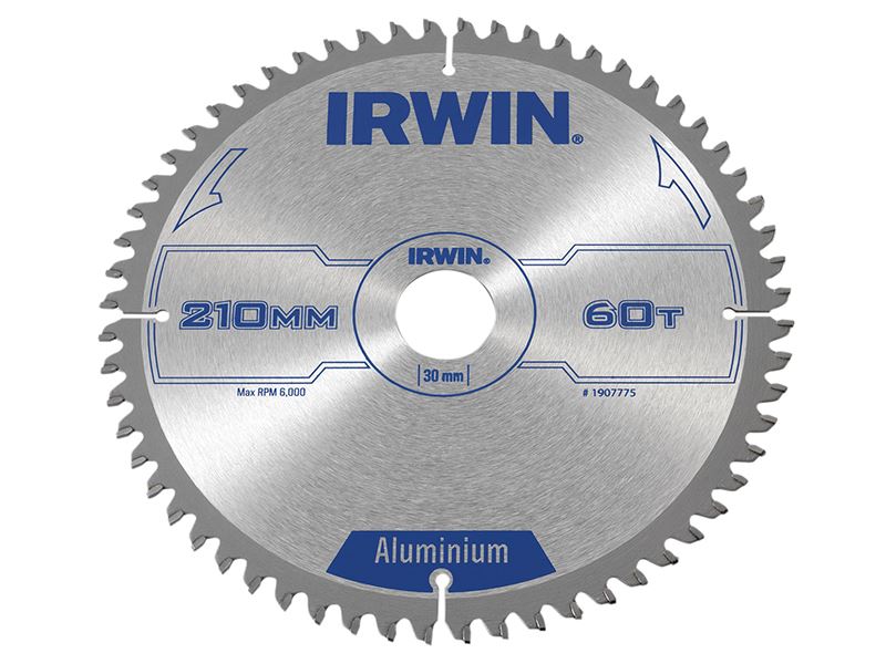 IRWIN® 1907775 Professional Aluminium Circular Saw Blade 210 x 30mm x 60T TCG