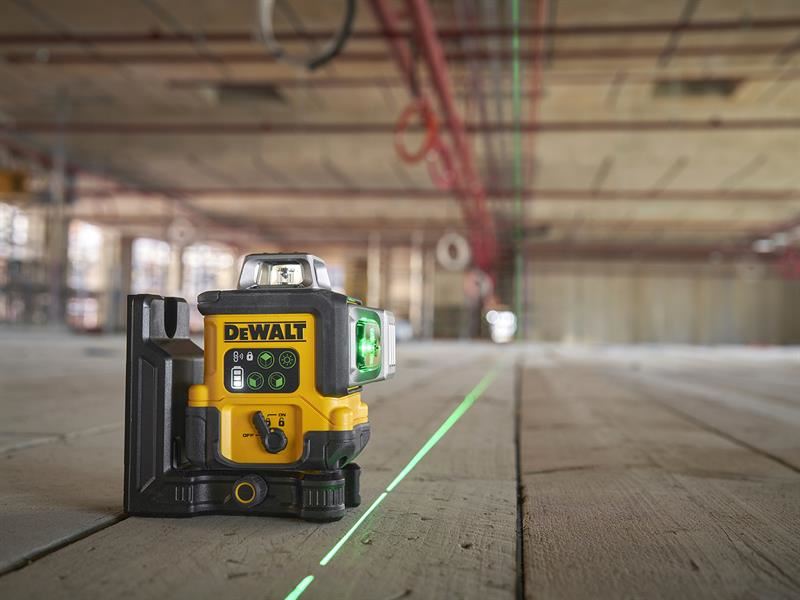 DeWalt Power Tools DCLE14361GB USB-C Rechargeable 3x360 Green Beam Laser Level