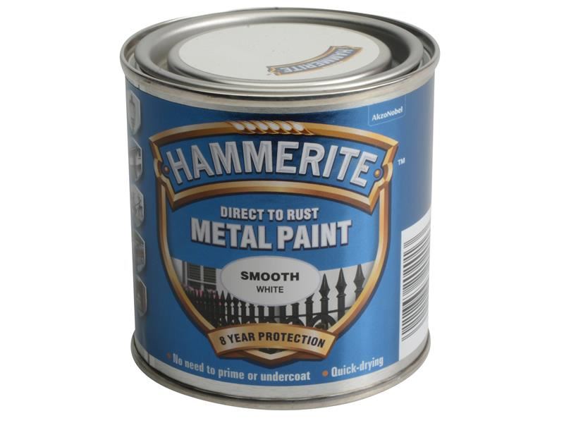 Hammerite 5084857 Direct to Rust Smooth Finish Metal Paint White 250ml