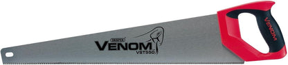 82204 Draper Venom Venom Second Fix Triple Ground Handsaw, 550mm, 11tpi/12ppi VST550 Carpenters Hand Saws Professional Trade DIY Workshop Garage Use