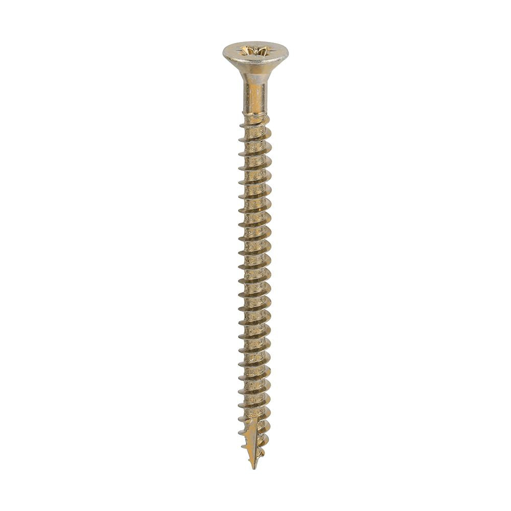 TIMCO Classic Screw PZ3 CSK ZYP 6.0 x 80 Gold Pack 200