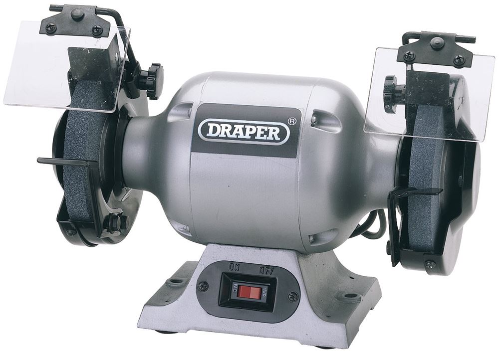 29620 Draper 230V Heavy Duty Bench Grinder, 150mm, 370W GHD150 Bench Grinders Professional Trade DIY Workshop Garage Use