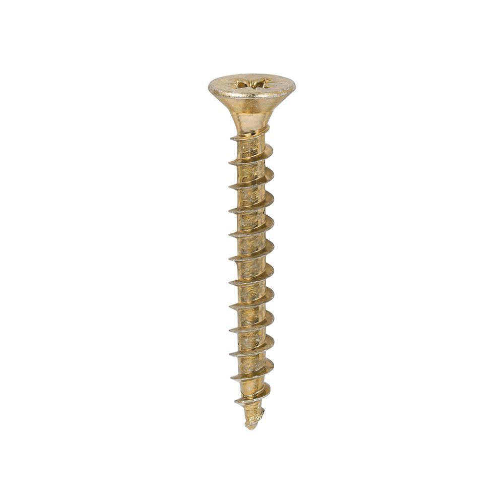 TIMCO Solo Woodscrew PZ2 CSK ZYP 5.0 x 40 Gold Pack 200