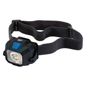 Draper WIRELESS HEAD TORCH 65689 65689 COB/SMD LED Wireless/USB Rechargeable Head Torch, 6W, 400 Lumens, USB-C Cable Supplied