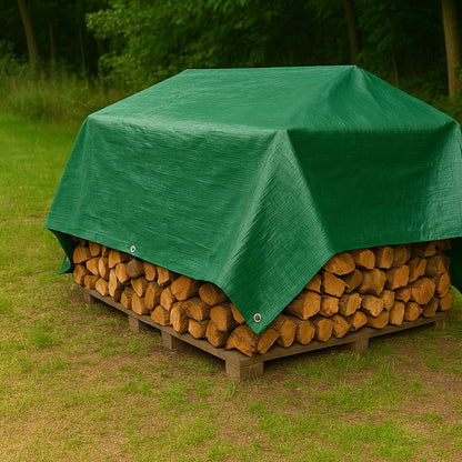 Heavy Duty Blue Waterproof Tarpaulin Sheet Cover for Camping, Garden, Roof & Building Site