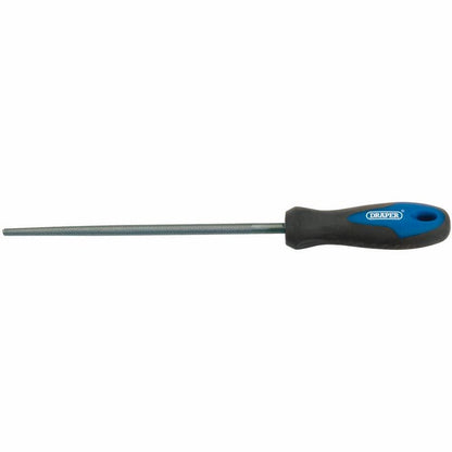 Draper 200MM ROUND FILE & HANDLE 44955 Soft Grip Engineer's Files and Rasps