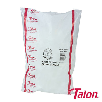 TIMCO Single Hinged Clip - White 22mm White Pack 100