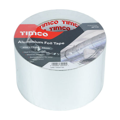TIMCO Aluminium Foil Tape nan 45m x 75mm Pack 1.0