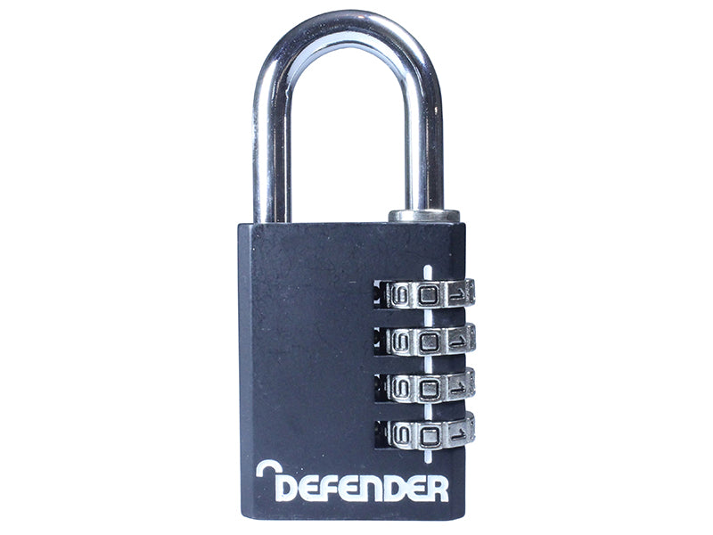DEFENDER DFCOMBI40 Black Die-Cast Combination Padlock 40mm