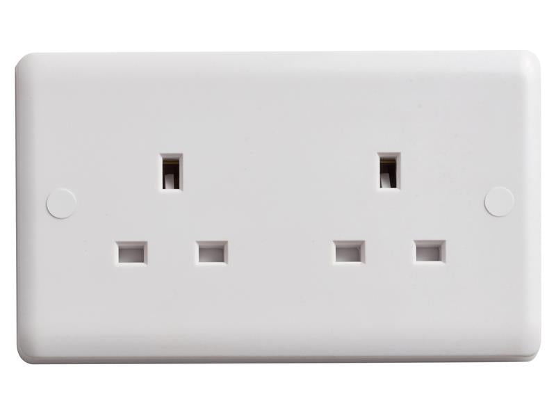 DetaVimark VC1208 Unswitched Socket 2-Gang 13A