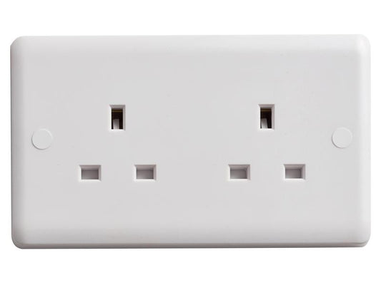 DetaVimark VC1208 Unswitched Socket 2-Gang 13A