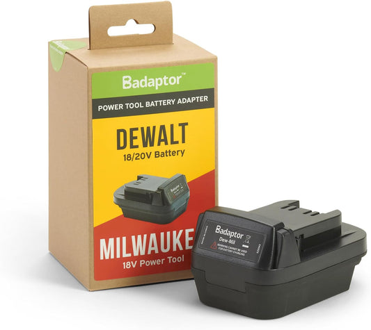 Badaptor 18V battery adapter compatible with DeWalt batteries For Milwaulki