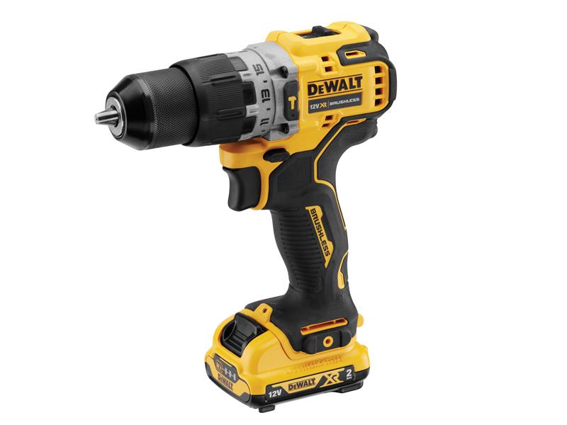 DEWALT DCD706D2-GB DCD706D2 XR Brushless Sub-Compact Combi Drill 12V 2 x 2.0Ah Li-ion