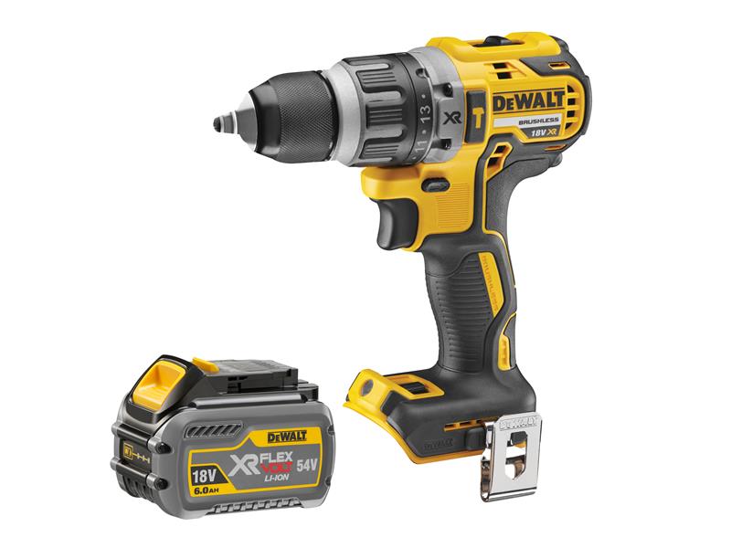 DEWALT DCD796T1T-GD DCD796T1T Brushless Combi Drill 18V 1 x 18/54V 6.0/2.0Ah Li-ion