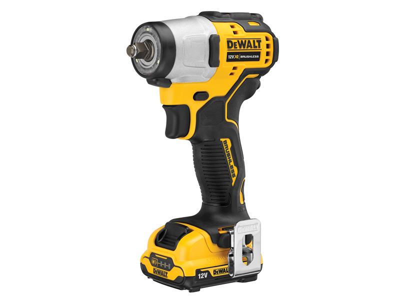 DEWALT DCF902D2-GB DCF902D2 XR Brushless Sub-Compact 3/8in Impact Wrench 12V 2 x 2.0Ah Li-ion