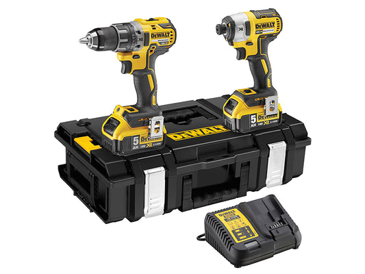 DEWALT DCK266P2-GB DCK266P2 XR Brushless Twin Pack 18V 2 x 5.0Ah Li-ion