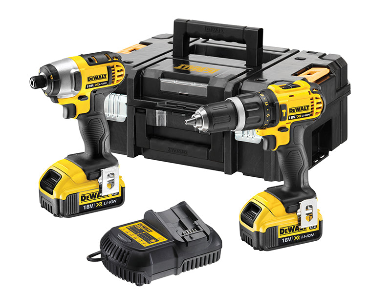 DEWALT DCZ285M2-GB DCZ285M2 Combi Drill & Impact Driver Twin Pack 18V 2 x 4.0Ah Li-ion