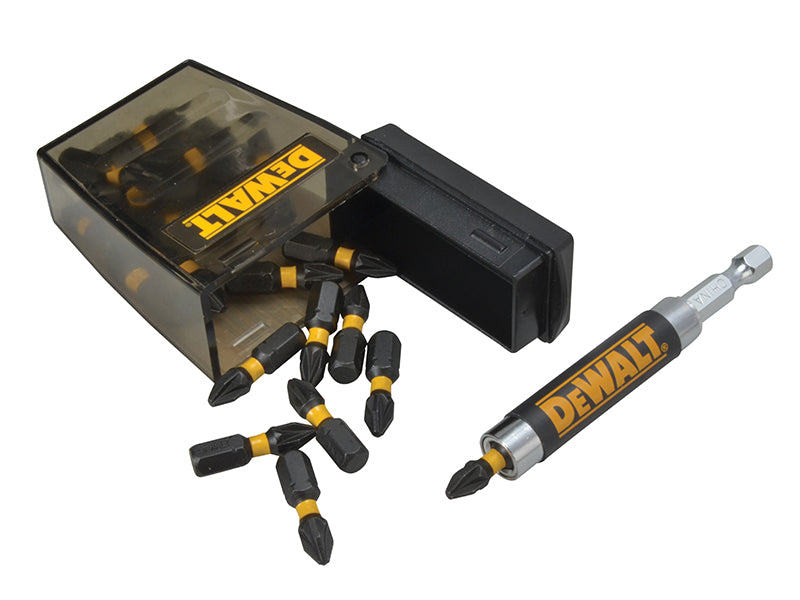 DEWALT DP2121-QZ Extreme Impact Torsion Bits PZ2 25mm + Magnetic Holder Display 21 Piece