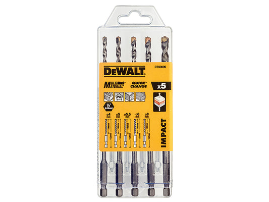 DEWALT DT60099-QZ DT60099 Extreme Impact Masonry Drill Bit Set 5 Piece