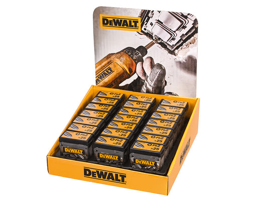 DEWALT DT71522-QZ PH2 25mm Standard Tic Tac Display 21 x Packs of 25