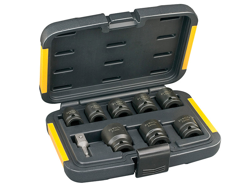 DEWALT DT7507-QZ DT7507 Impact Socket Set of 9 Metric 1/2in Drive