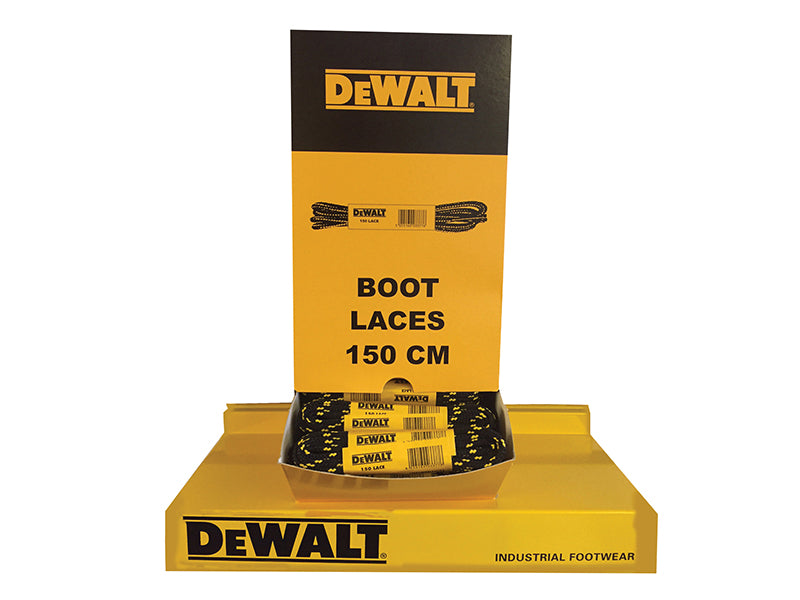 DEWALT LACES Polyester/Cotton Boot Laces 150cm In Dispenser (60 Pairs)