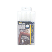 Securit Waterproof Chalk Mkr Wht Pk4