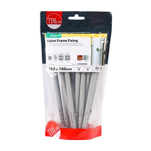 TIMCO Nylon Frame Fixing - Zinc 10.0 x 160 Pack 15
