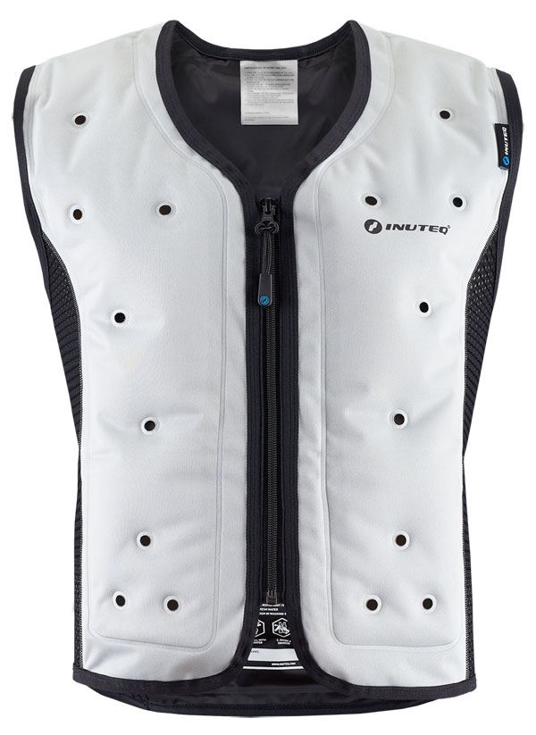 INUTEQ Bodycool Smart Cooling Vest Grey Reusable Evaporative Cooling Vest for Work Construction Sports Outdoor Activities and Hot Weather Protection