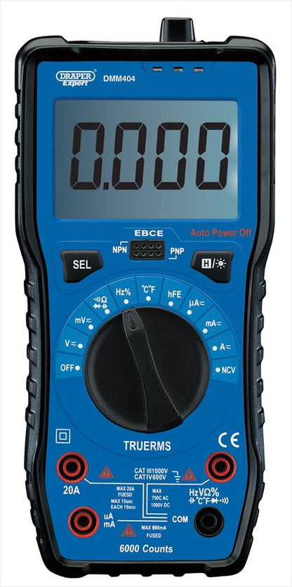 Draper DIGITAL MULTIMETER 92433 92433 Auto & Manual Ranging Digital Multimeter