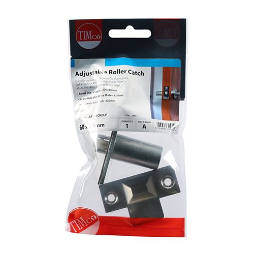TIMCO Adjustable Roller Catch - Nckl 39 x 59 Pack 1